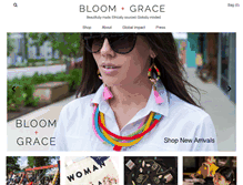 Tablet Screenshot of bloomandgrace.com